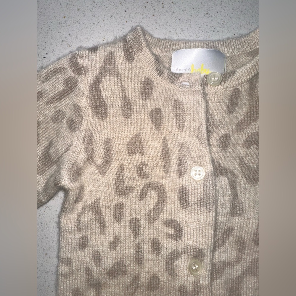 New with Tags 100% Cashmere Leopard Baby Sweater - Picture 2 of 4